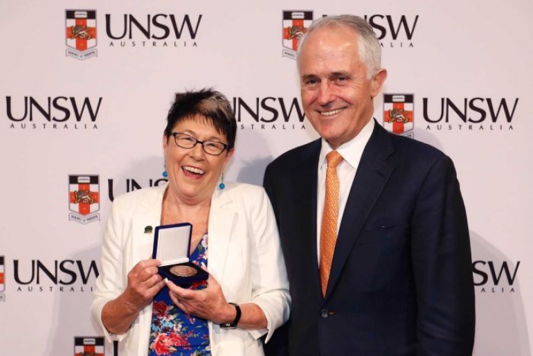 Kim Ryan and Prime Minister Malcolm Turnbull