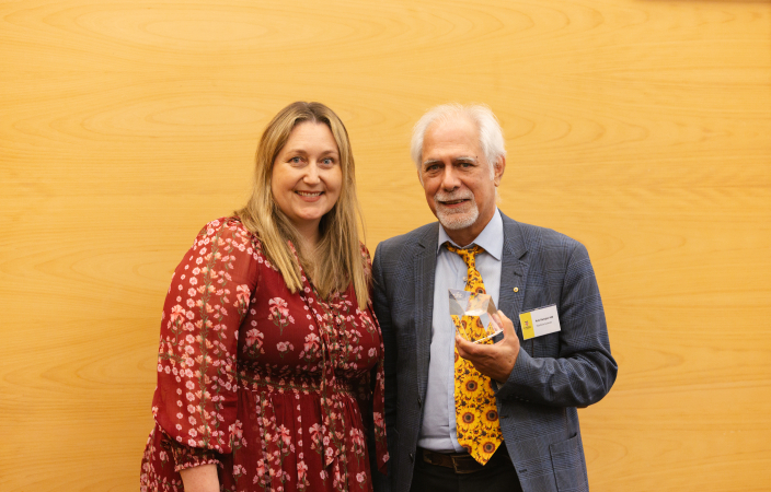 A woman and man together